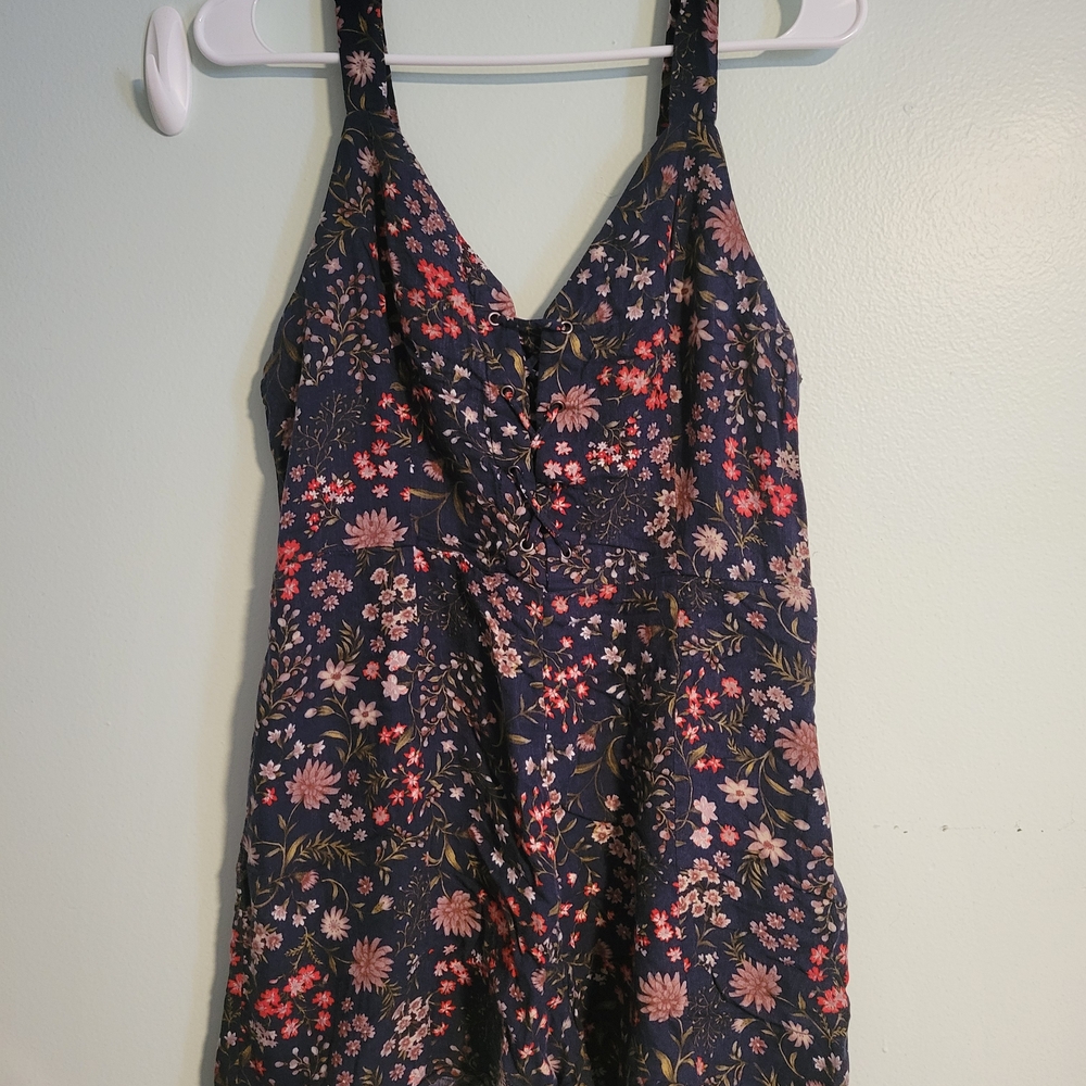 American Eagle Outfitters Navy Floral Top